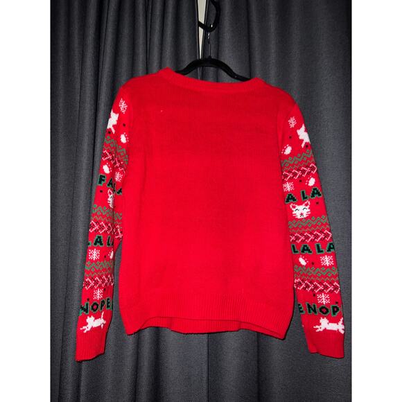 Ugly Christmas Sweater Xmas Size Large Cat - Picture 3 of 3